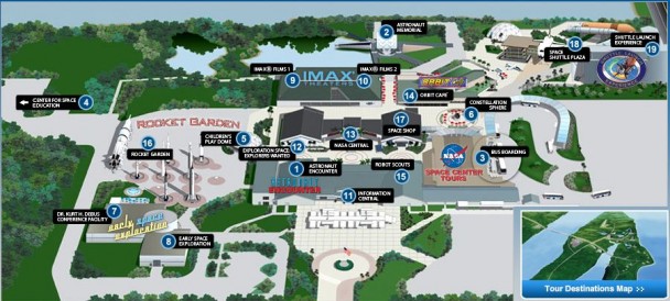 Mapa do Kennedy Space Center