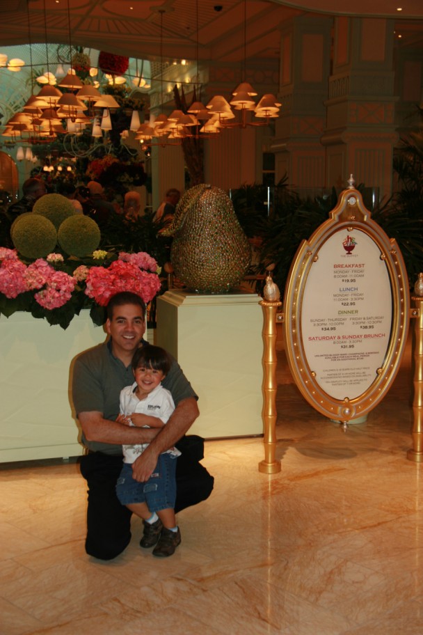 Em frente ao buffet do Wynn