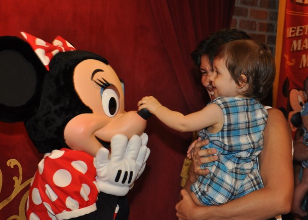 Primeiro contato com a Minnie.