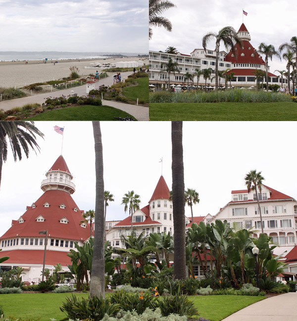 Hotel Coronado, histórico, na beira da praia em Coronado