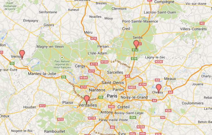 Mapa dia 4 Paris