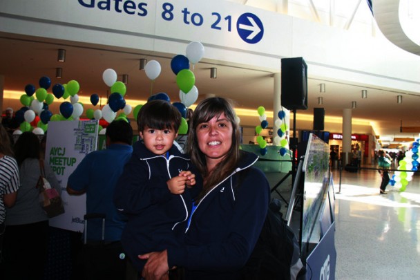 Já com nossas jaquetas da Jet Blue.