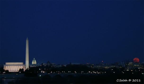 super moon rising