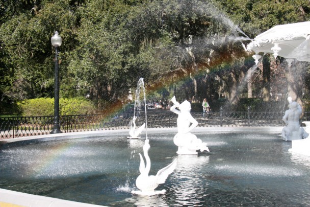 Arco iris na fonte