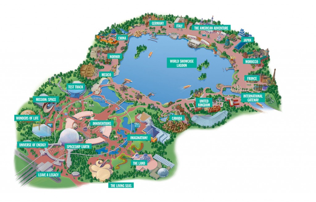 Mapa do Epcot Center