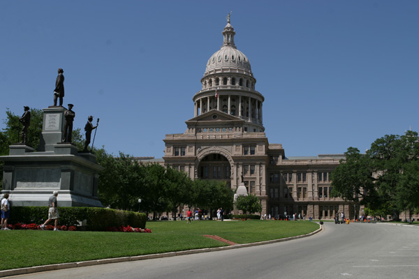 O capitólio de Austin, sede do governo do estado do Texas