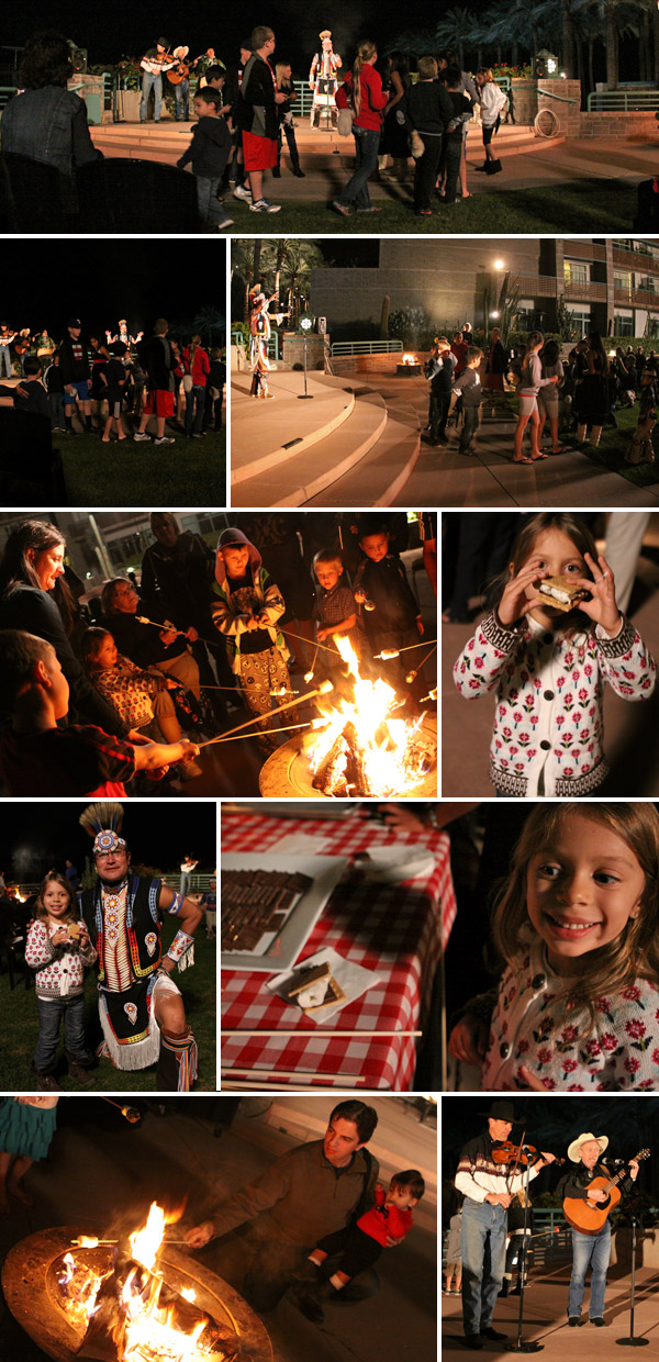 campfire e smores no Hyatt Scottsdale