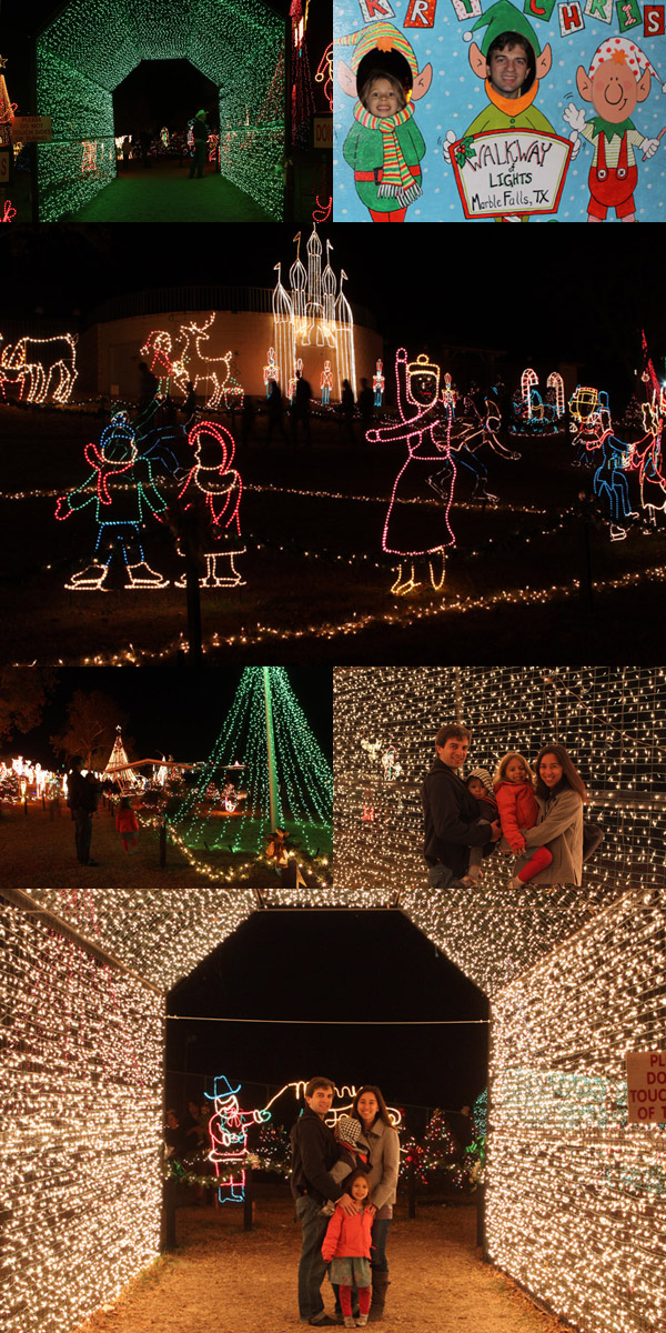 Luzes de Natal em Marble Falls, Texas