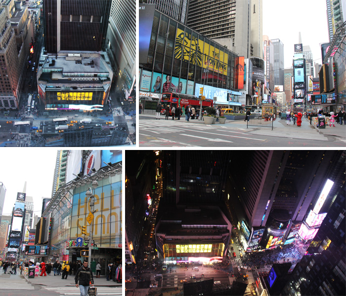 Vista do quarto e Localização em Times Square