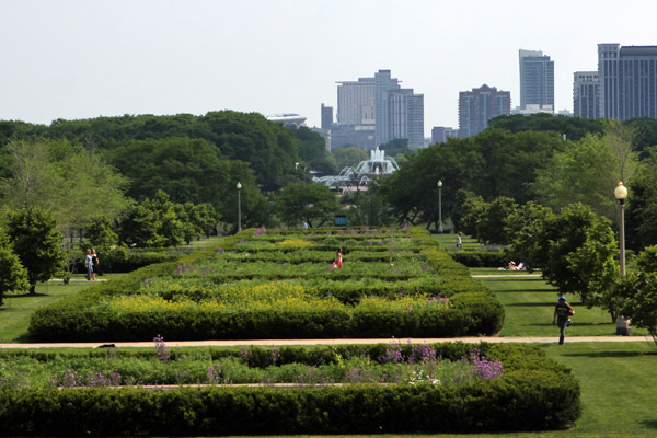 Grant Park com a Buckingham Fountain ao fundo