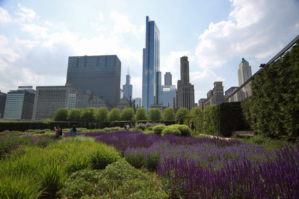 Lurie Garden no Millenium Park em maio