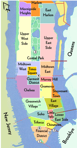 mapa das áreas