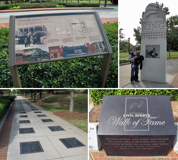 Chegando ao Distrito Histórico Martin Luther King Jr, em Atlanta