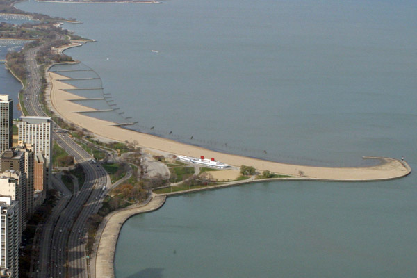 North Avenue Beach vista do John Hancock Building