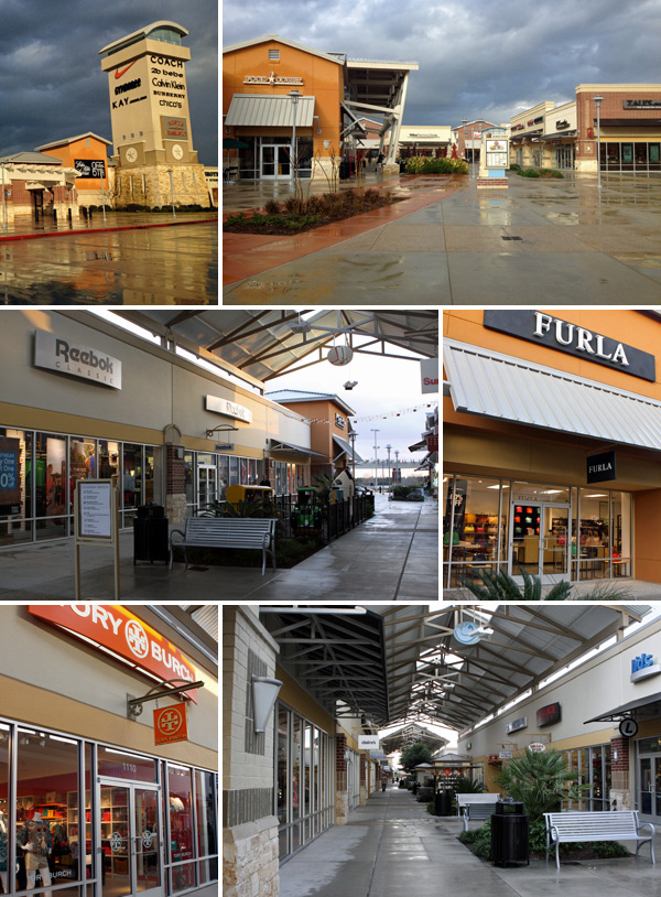 Houston Premium Outlets, na cidade de Cypress, tem uma ótima seleção de lojas