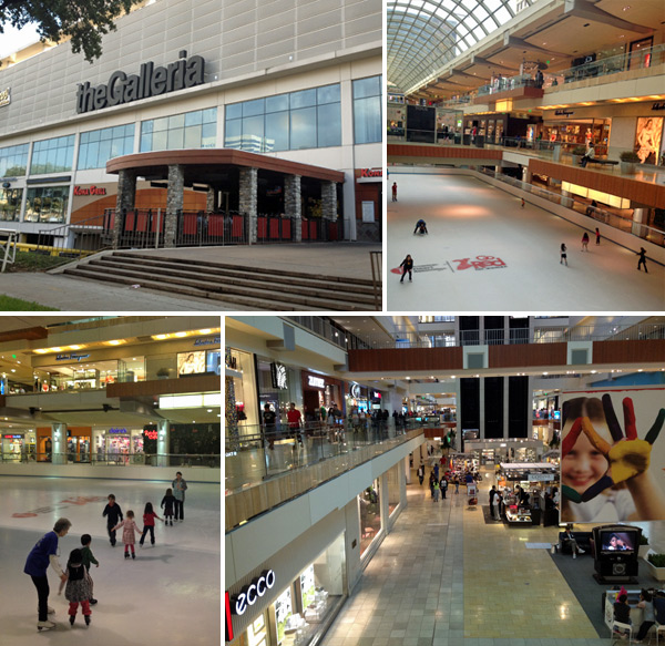 O shopping The Galleria em Houston tem 400 lojas, incluindo grifes famosas de luxo internacionais