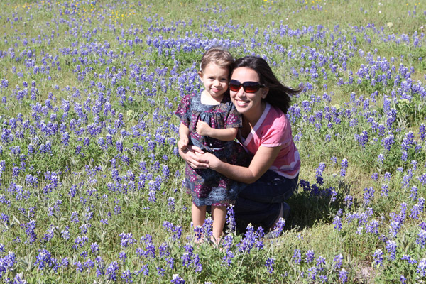 As bluebonnets na primavera (abril) em Austin, Texas. A bluebonnet é a flor símbolo do estado do Texas.