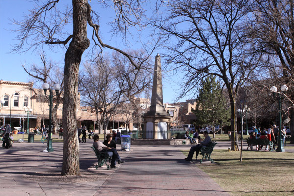 Santa Fé Plaza, a principal praça da cidade