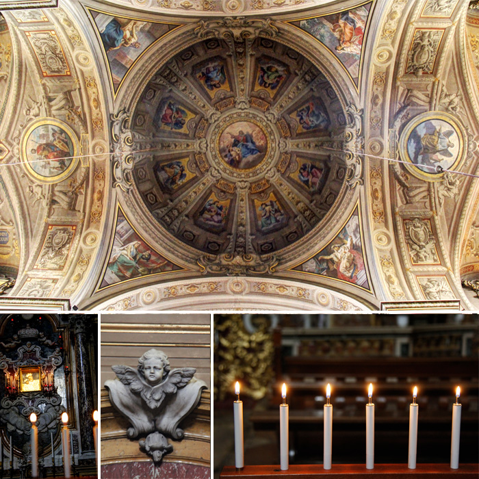 Detalhes da igreja em Ferrara