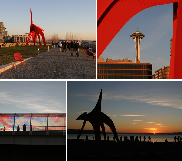 Olympic Sculpture Park, bom pra ver o pôr-do-sol