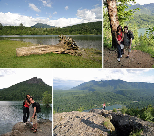 Rattlesnake Lake e a trilha que tem uma vista maravilhosa lá do alto