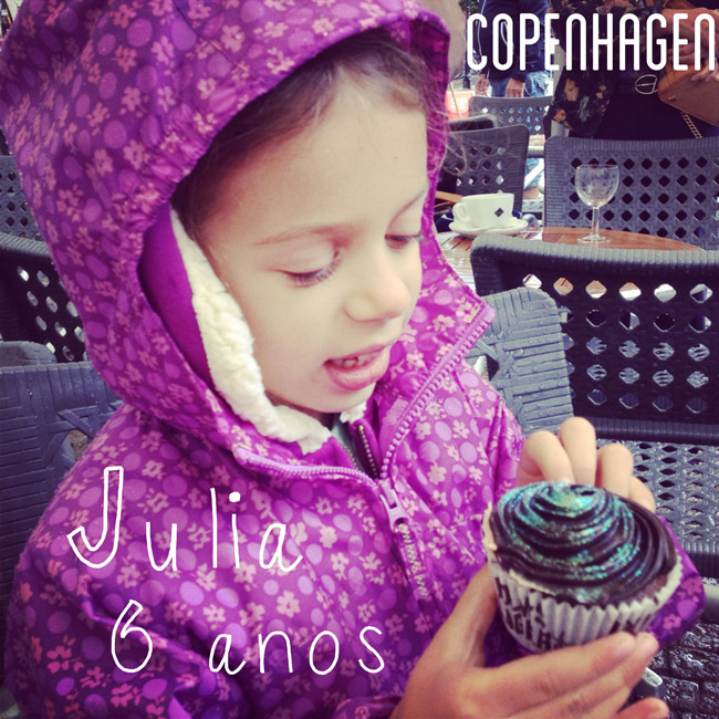 Comemorando os 6 anos da Julia em Copenhague