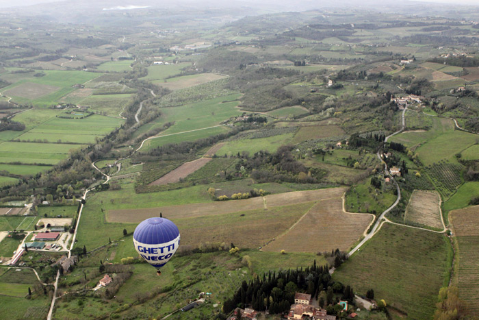 Passeio de balão pelo Val di Pesa