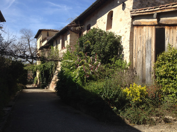 Chegando ao Relais della Rovere em Colle di Val d'Elsa