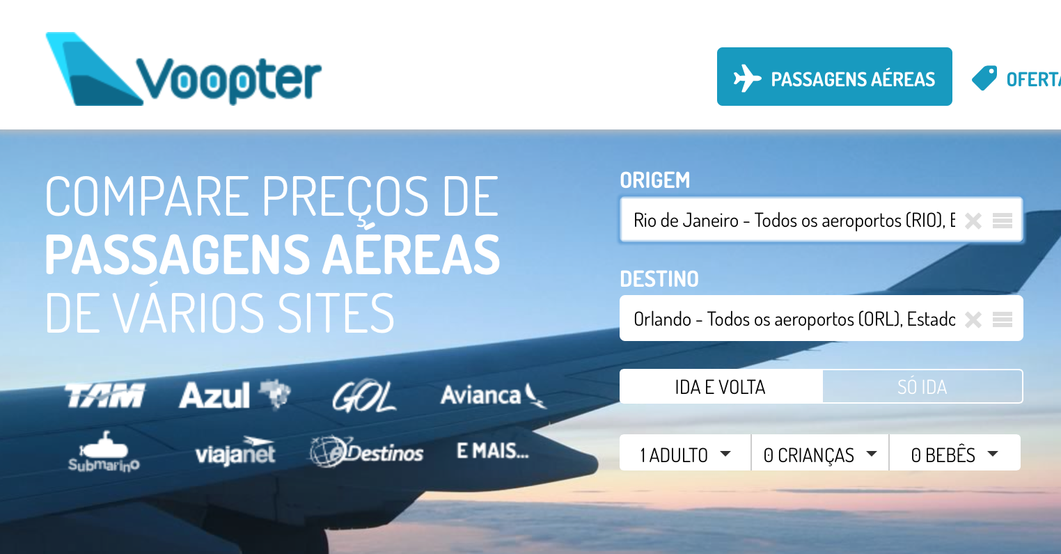 Como achar passagens aéreas (mais)baratas usando o Voopter