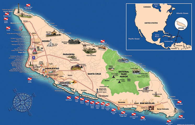 Aruba-Tourist-Map