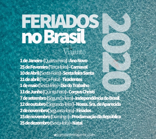 Feriados 2020 Brasil